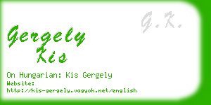gergely kis business card